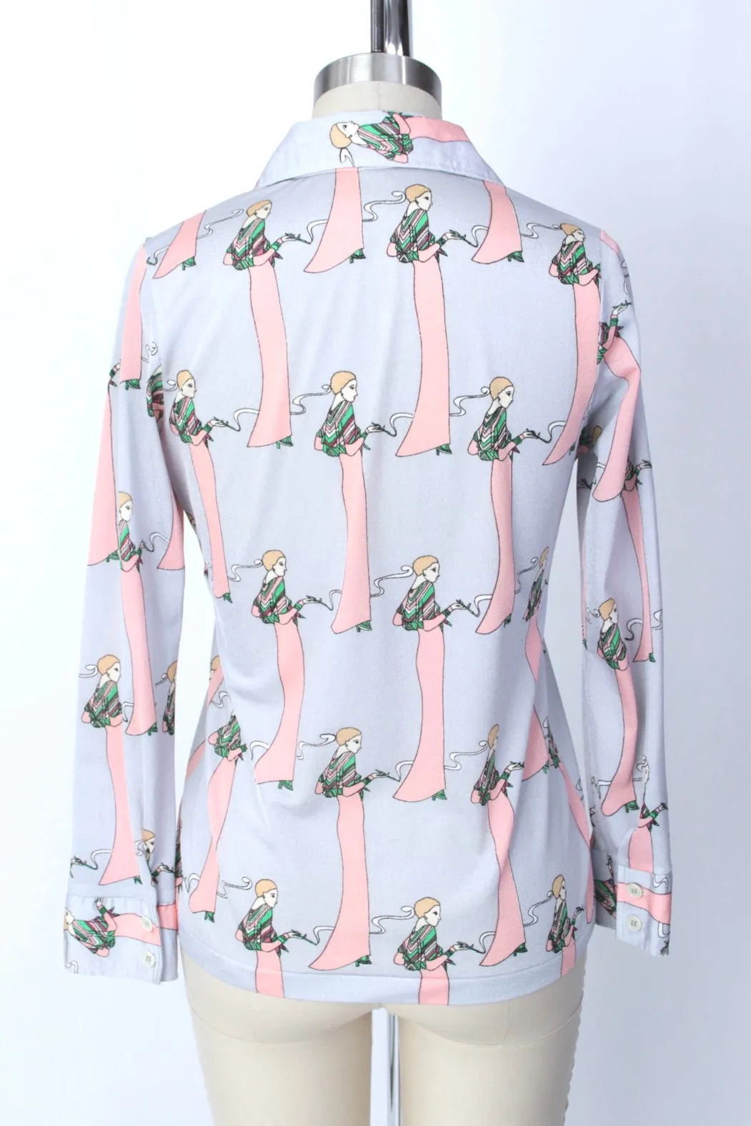1970s Art Deco Print Shirt