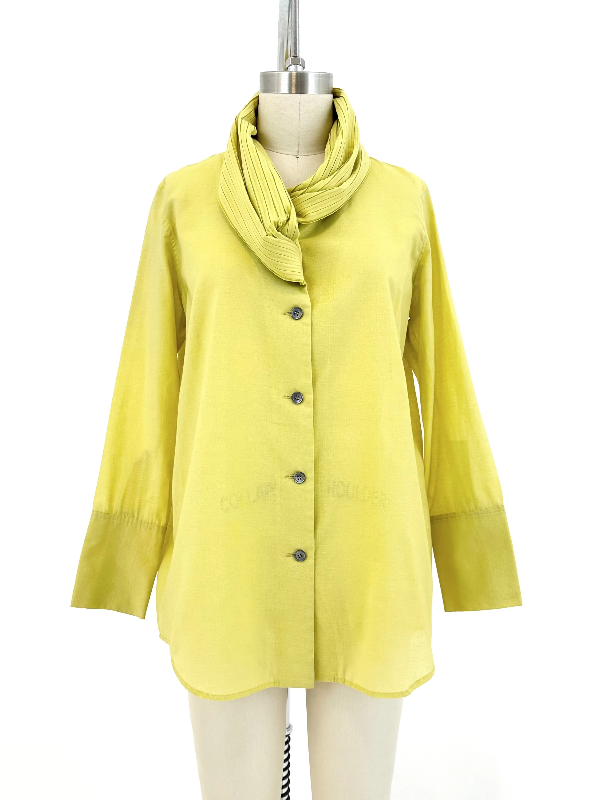 1990s Romeo Gigli Pleated Collar Shirt