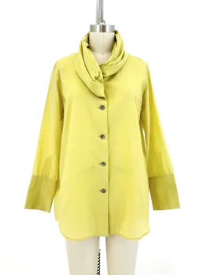 1990s Romeo Gigli Pleated Collar Shirt