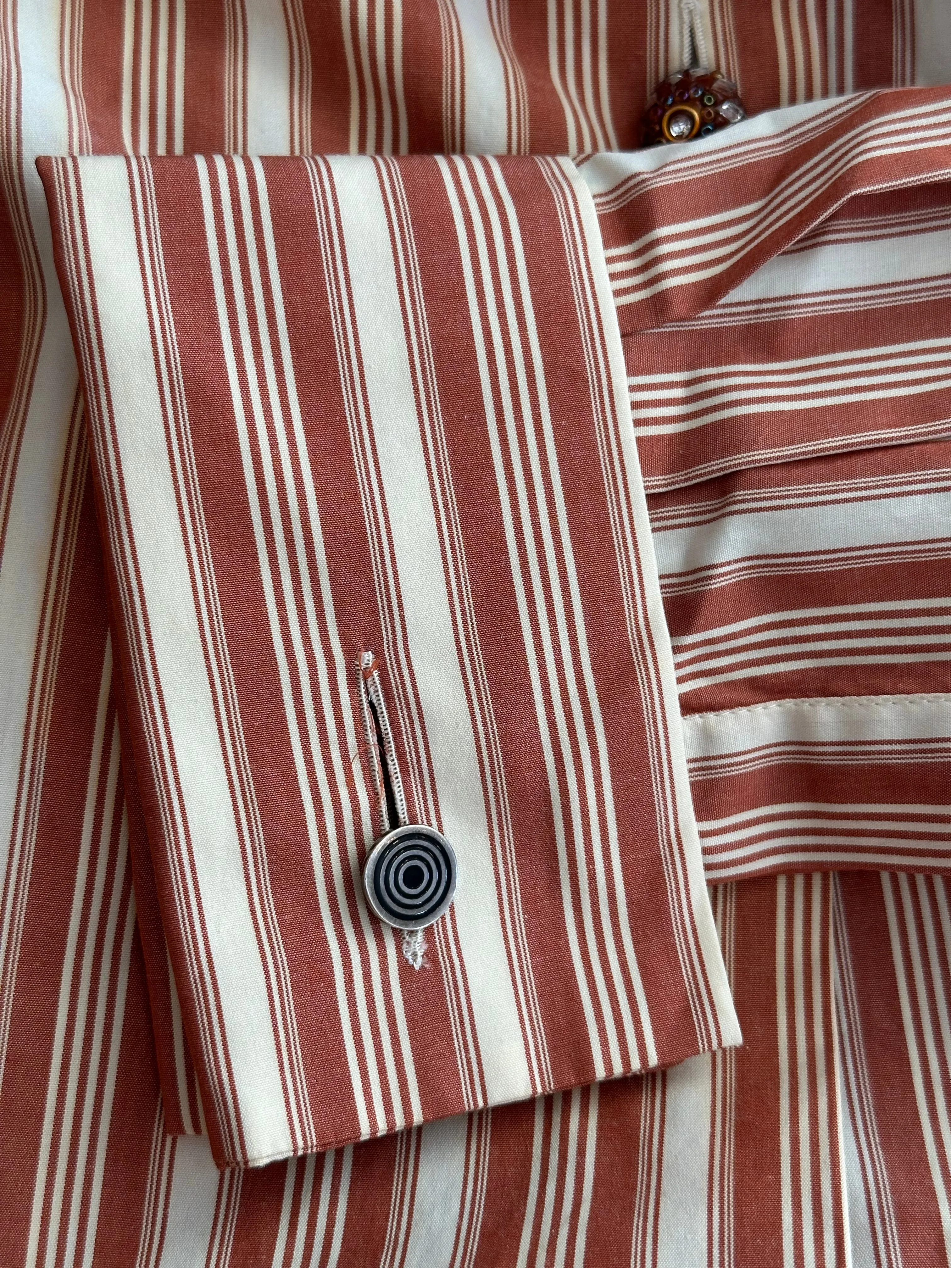 1994 Romeo Gigli Embellished Stripe Shirt*