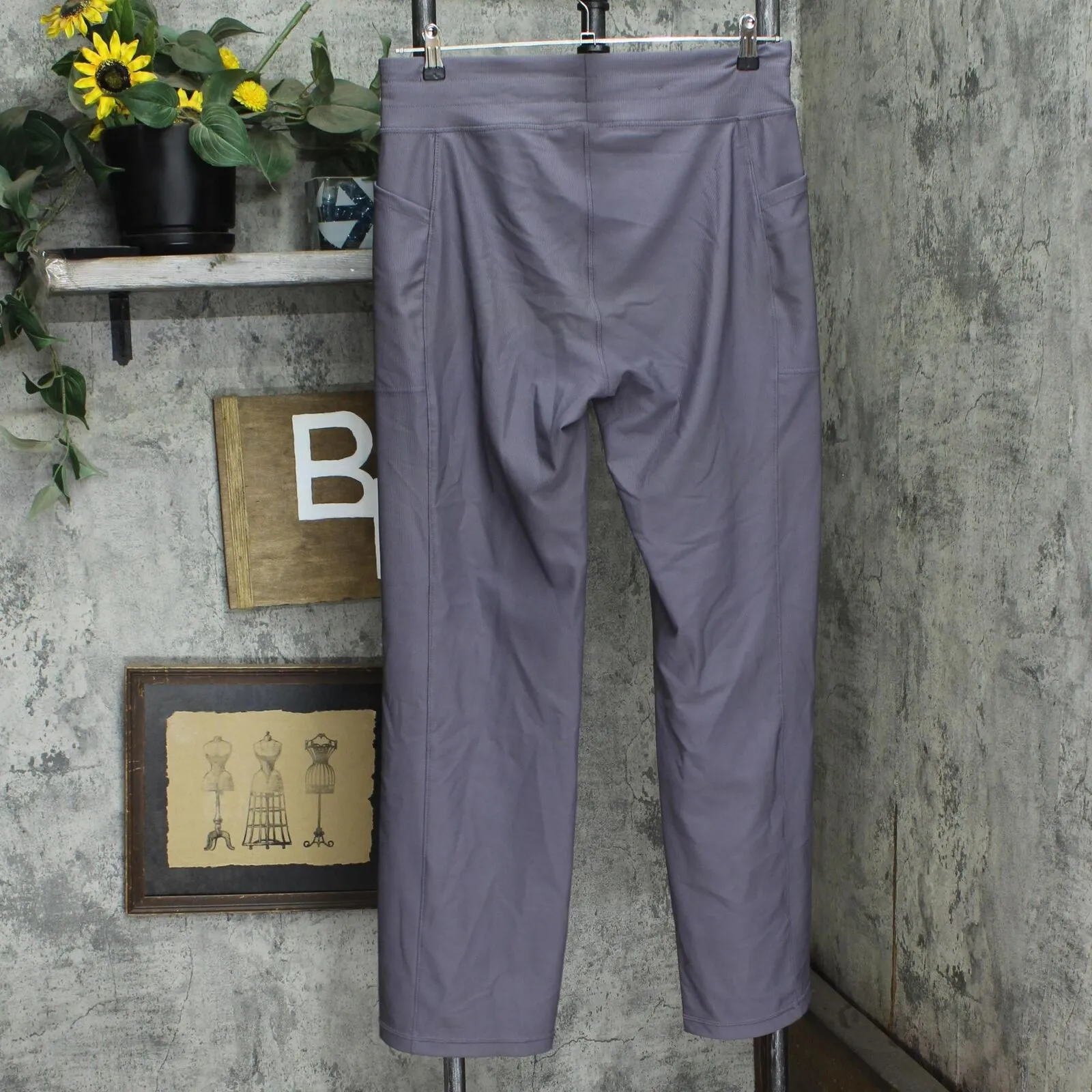 32 Degrees Wide Leg Pants Ribbed Semi-Flare Pants 1752055 Purple XL