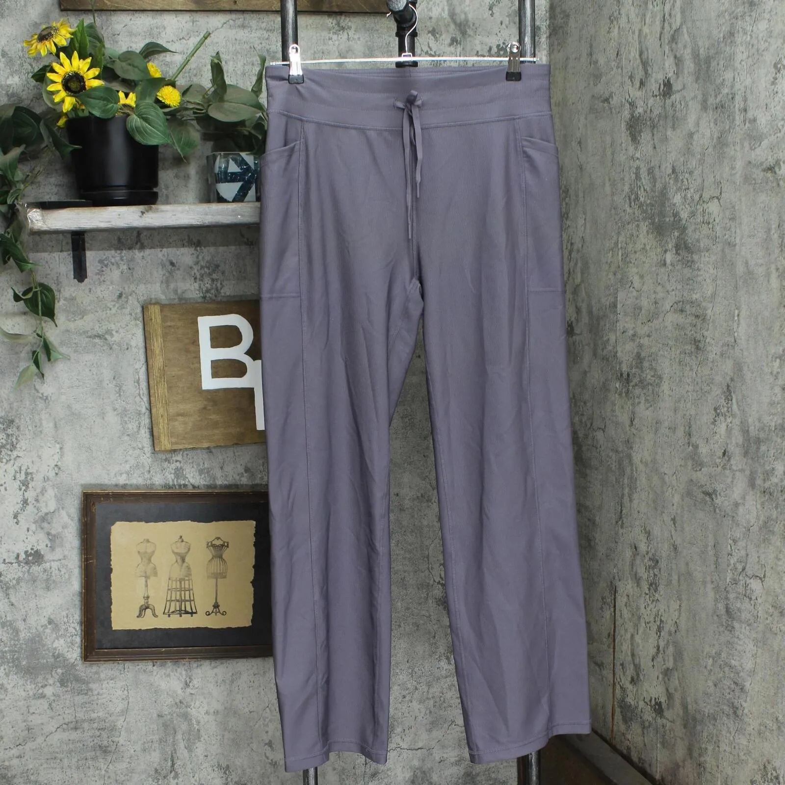 32 Degrees Wide Leg Pants Ribbed Semi-Flare Pants 1752055 Purple XL