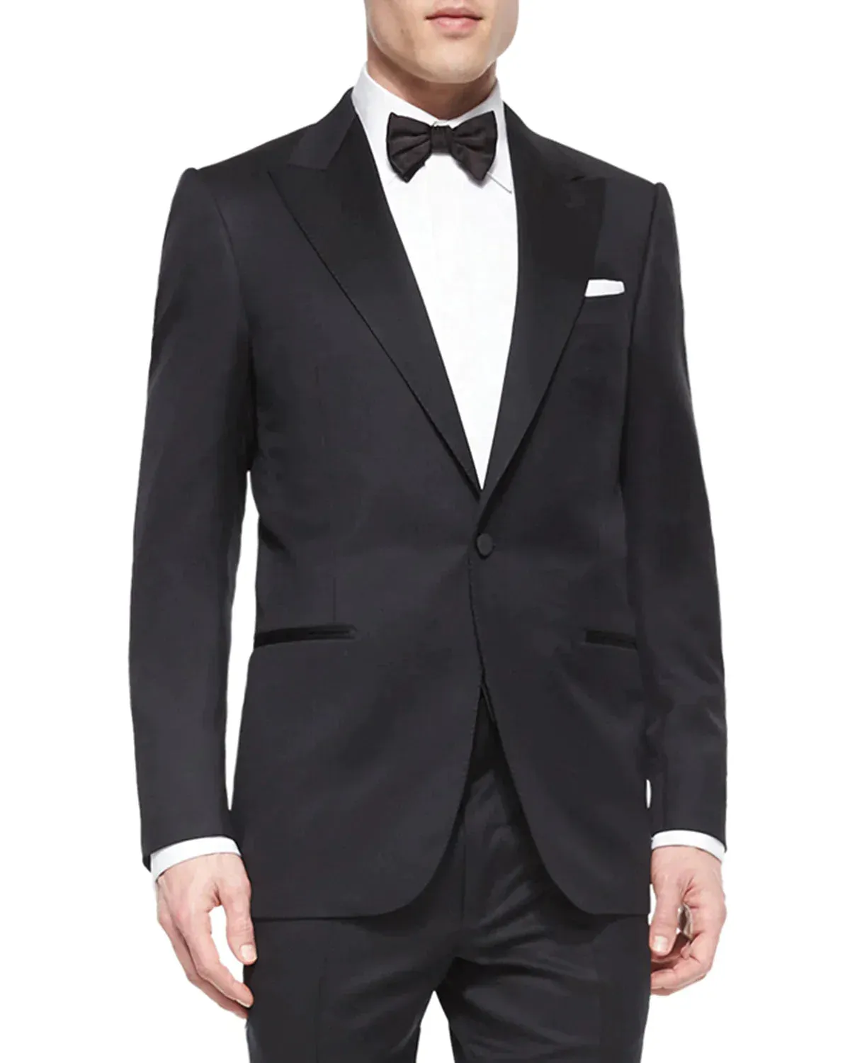 $3,995 ERMENEGILDO ZEGNA -"MICRONSPHERE" PEAK LAPEL Tuxedo - 44L 38W