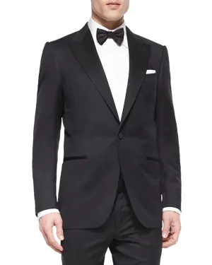$3,995 ERMENEGILDO ZEGNA -"MICRONSPHERE" PEAK LAPEL Tuxedo - 44L 38W