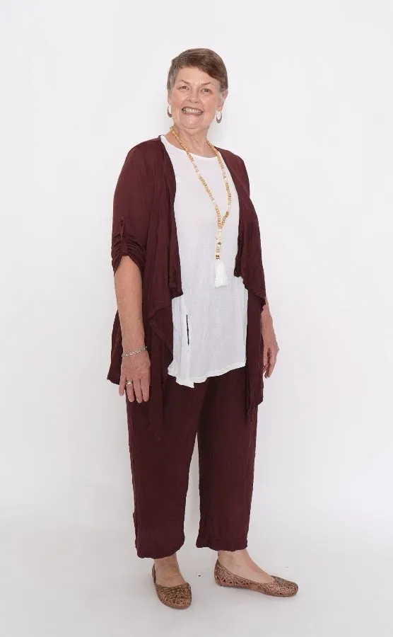 7749 Chocolate wide leg pants