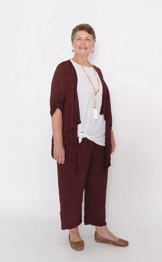 7749 Chocolate wide leg pants