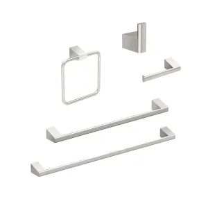 A-Line Bathroom Accessories Set - Wall Mount - Brass/Satin Nickel