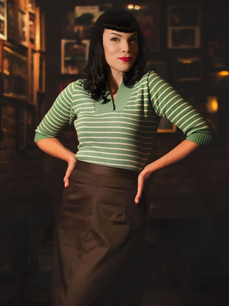 A Line Skirt - Coffee Brown