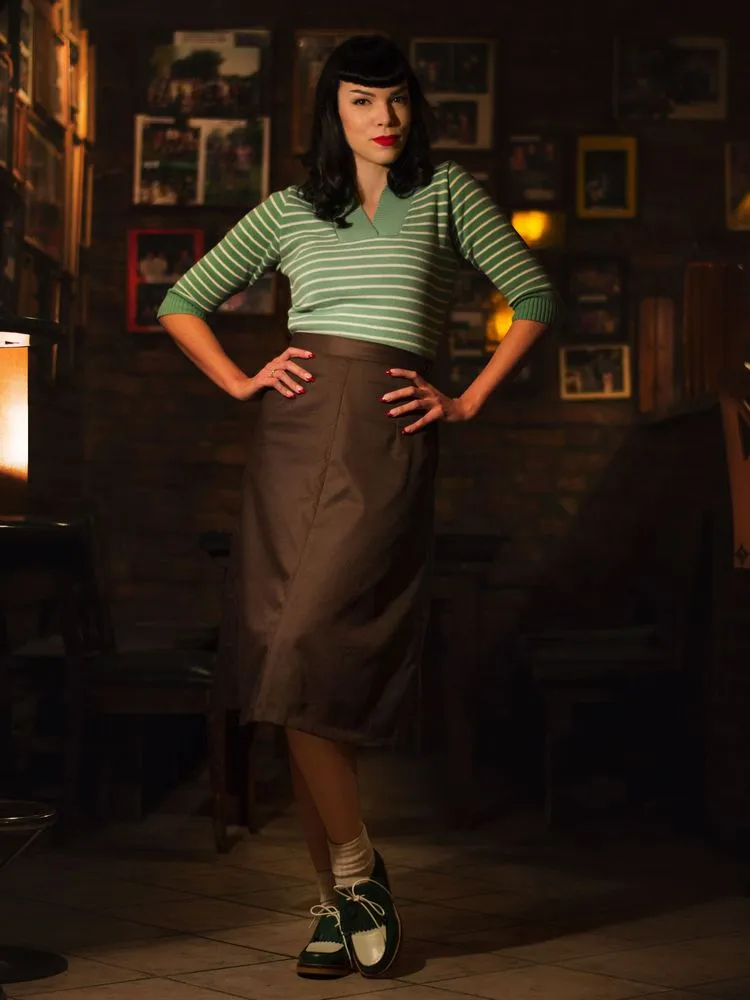 A Line Skirt - Coffee Brown