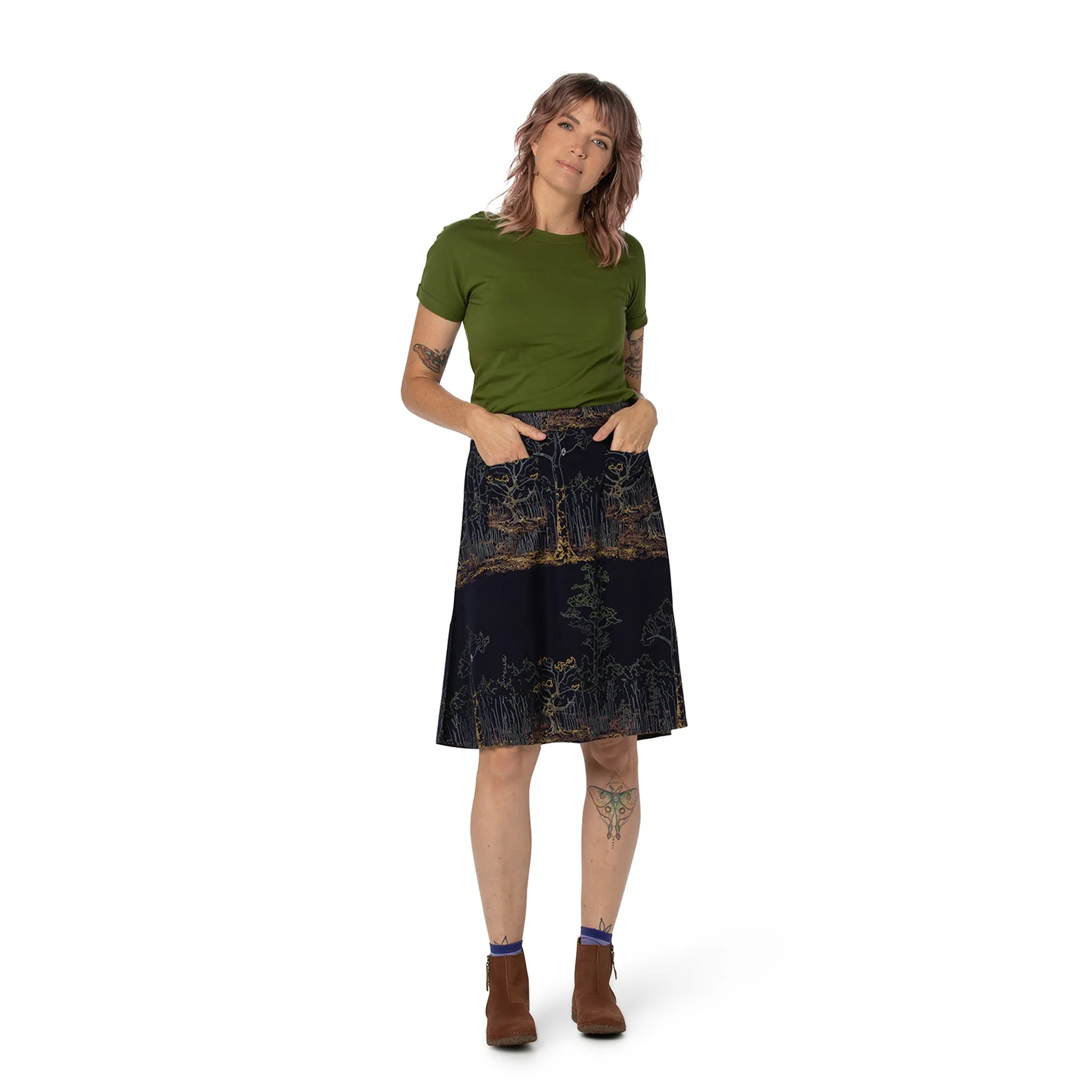 A Line skirt - Knee length Takayna SALE