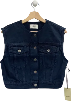 Agolde Smudge Denim Vest UK M