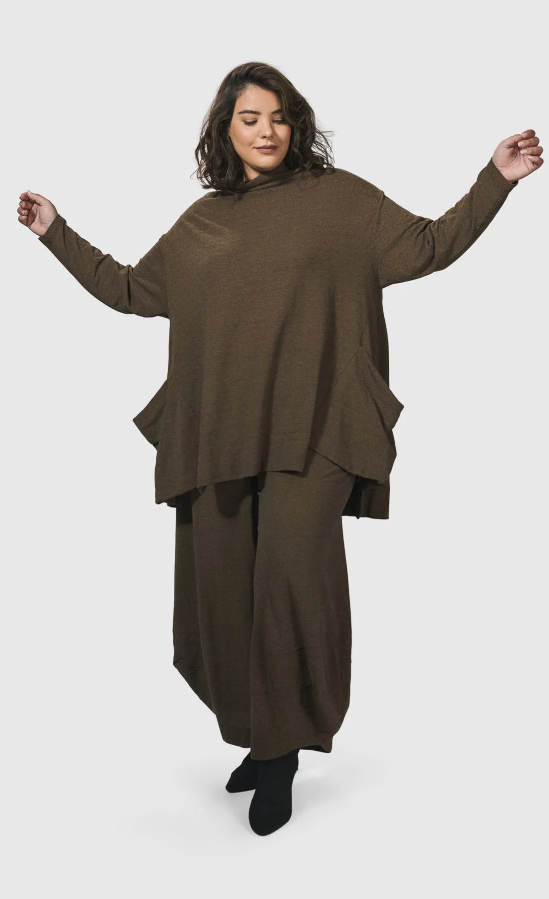 Alembika Essential Trapeze Brown Top