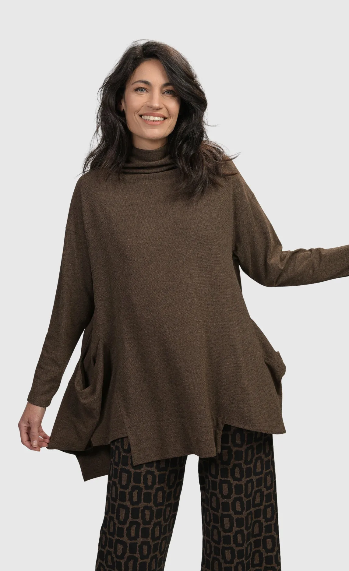 Alembika Essential Trapeze Brown Top