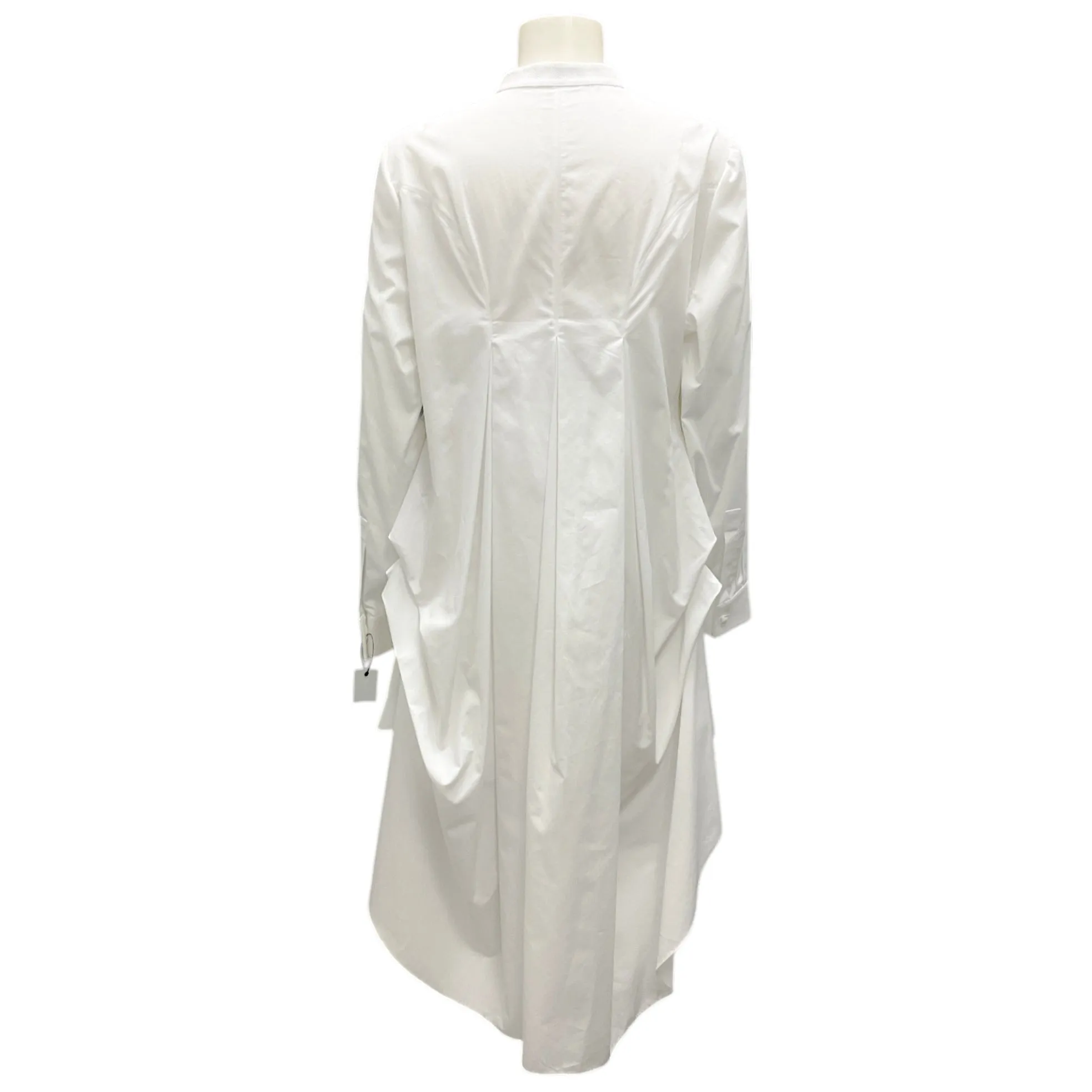 Alexander McQueen White 2017 Long Sleeved Button-Front High-Low Tunic Dress
