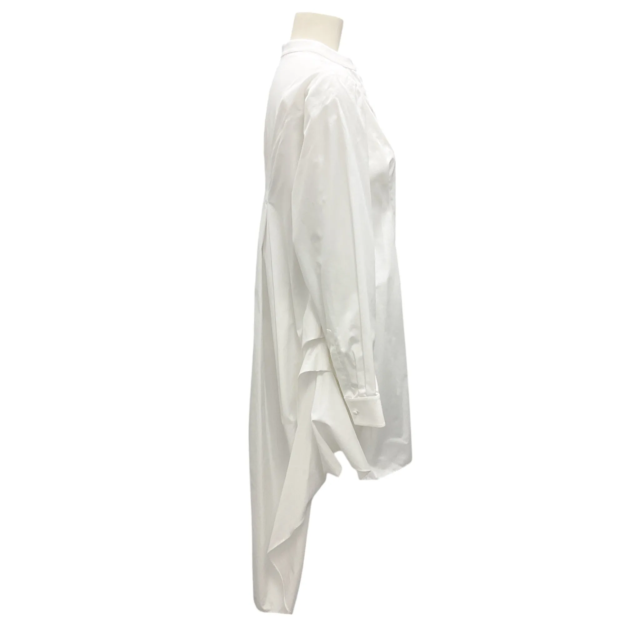 Alexander McQueen White 2017 Long Sleeved Button-Front High-Low Tunic Dress