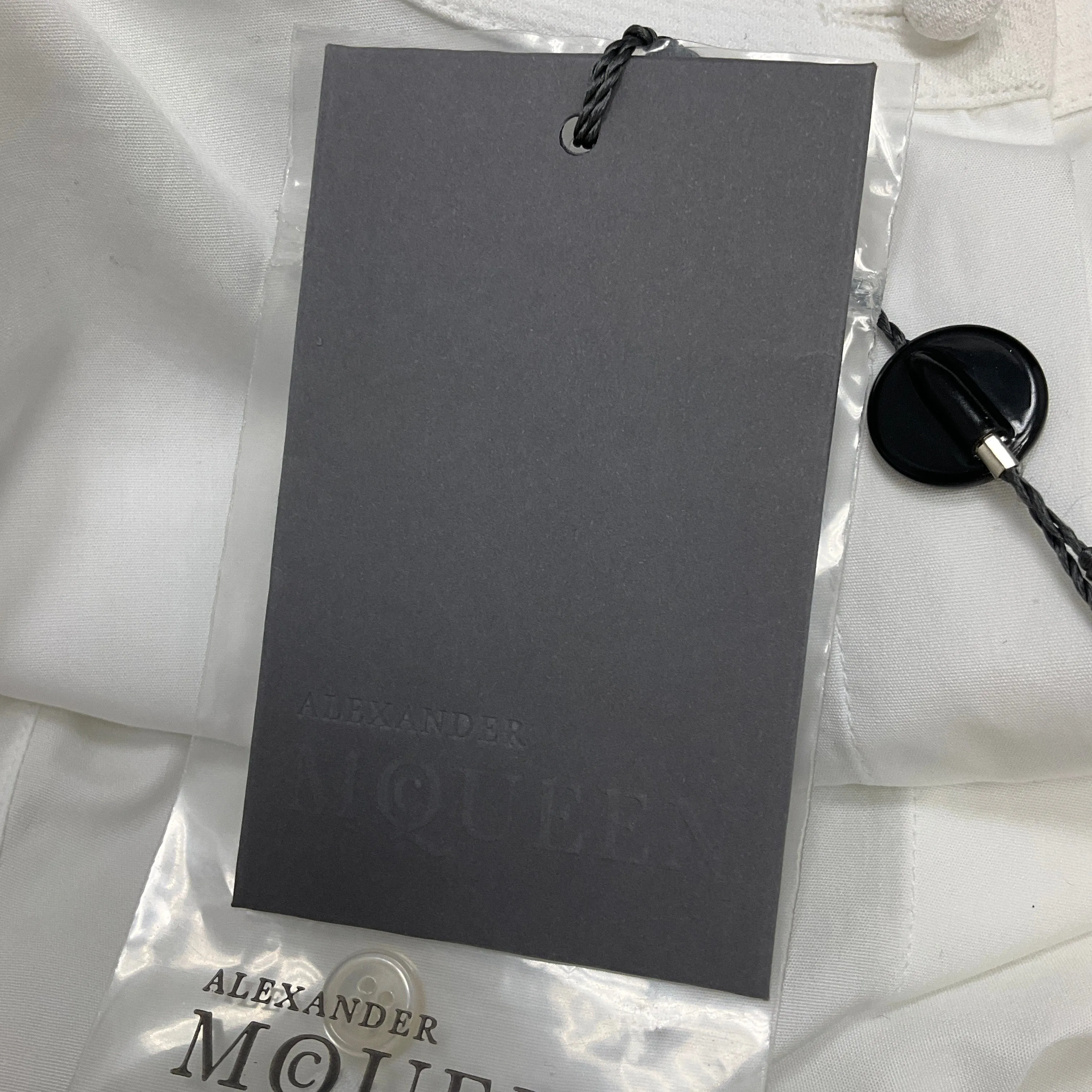 Alexander McQueen White 2017 Long Sleeved Button-Front High-Low Tunic Dress