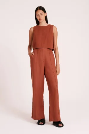 Amani Tailored Linen Pant AMBER