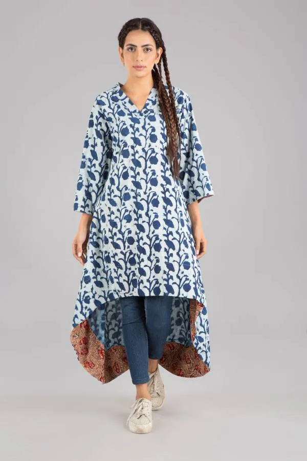 AMATRA HIGH LOW-INDIGO
