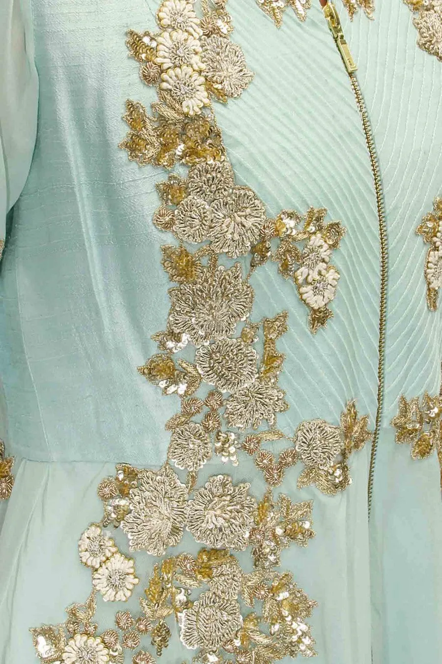 Aqua High-Low Kalidaar Kurta Set