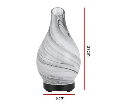 Aromatherapy Aroma Diffuser Essential Oil Humidifier LED Glass Marble