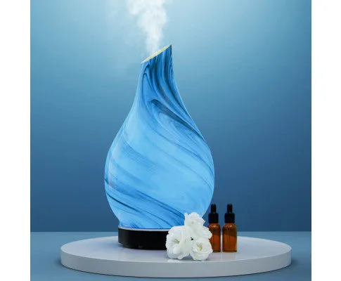 Aromatherapy Aroma Diffuser Essential Oil Humidifier LED Glass Marble