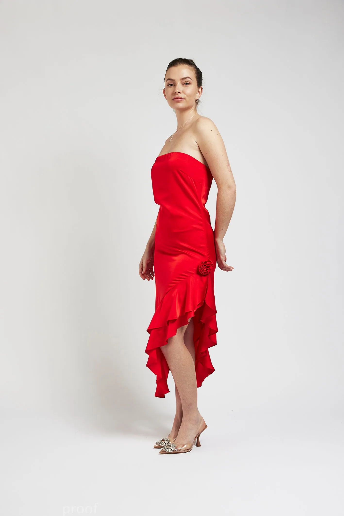 Arya Asymmetric Ruffle Dress