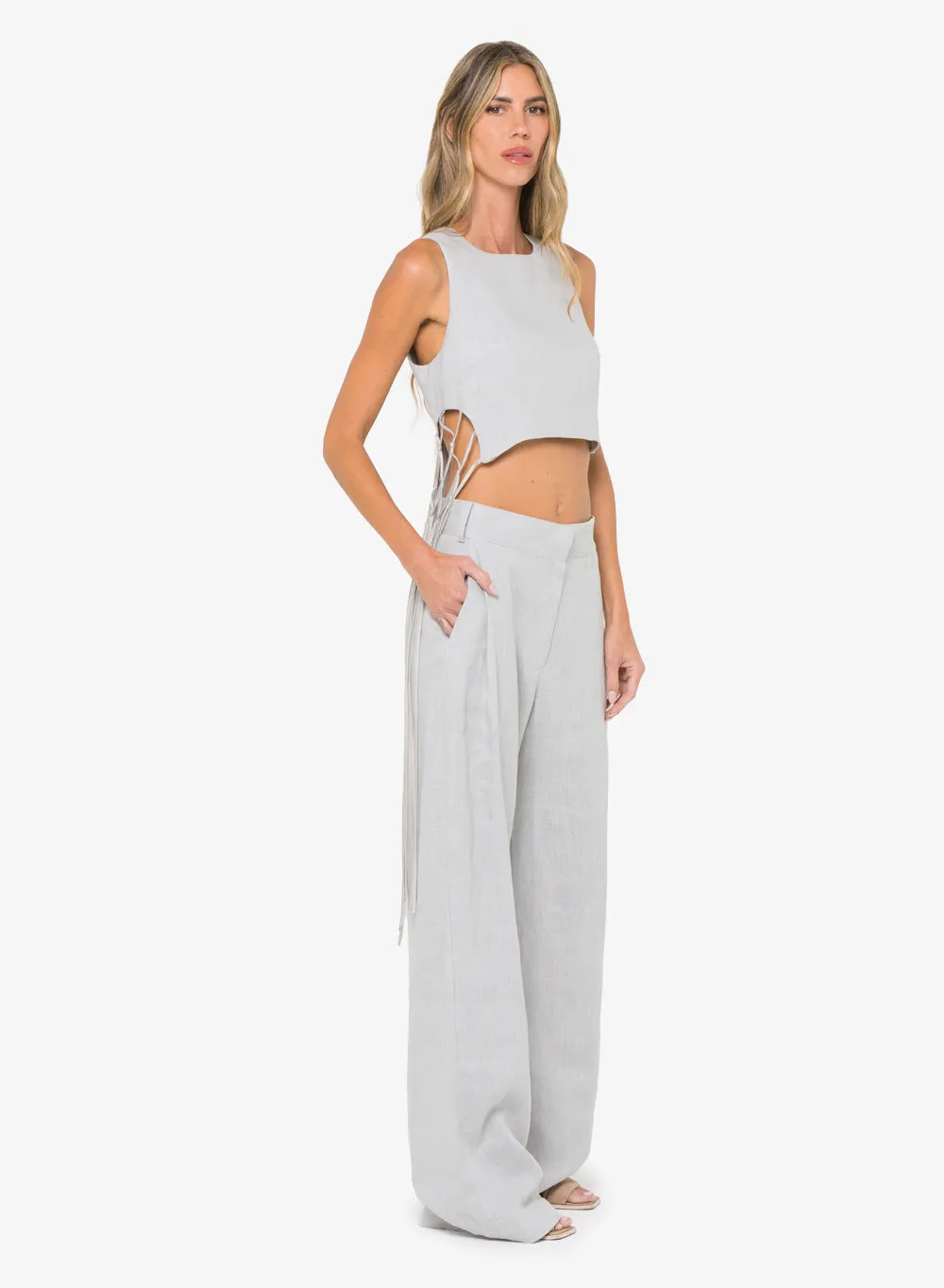 Aubrey Pants Silver Waistband