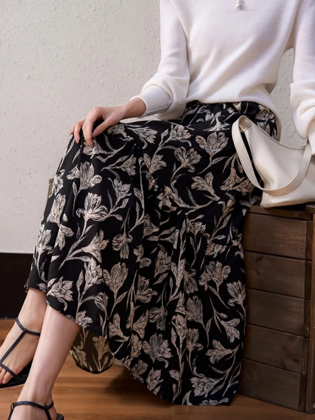 Ava Vacation A-line Floral Printed Skirt