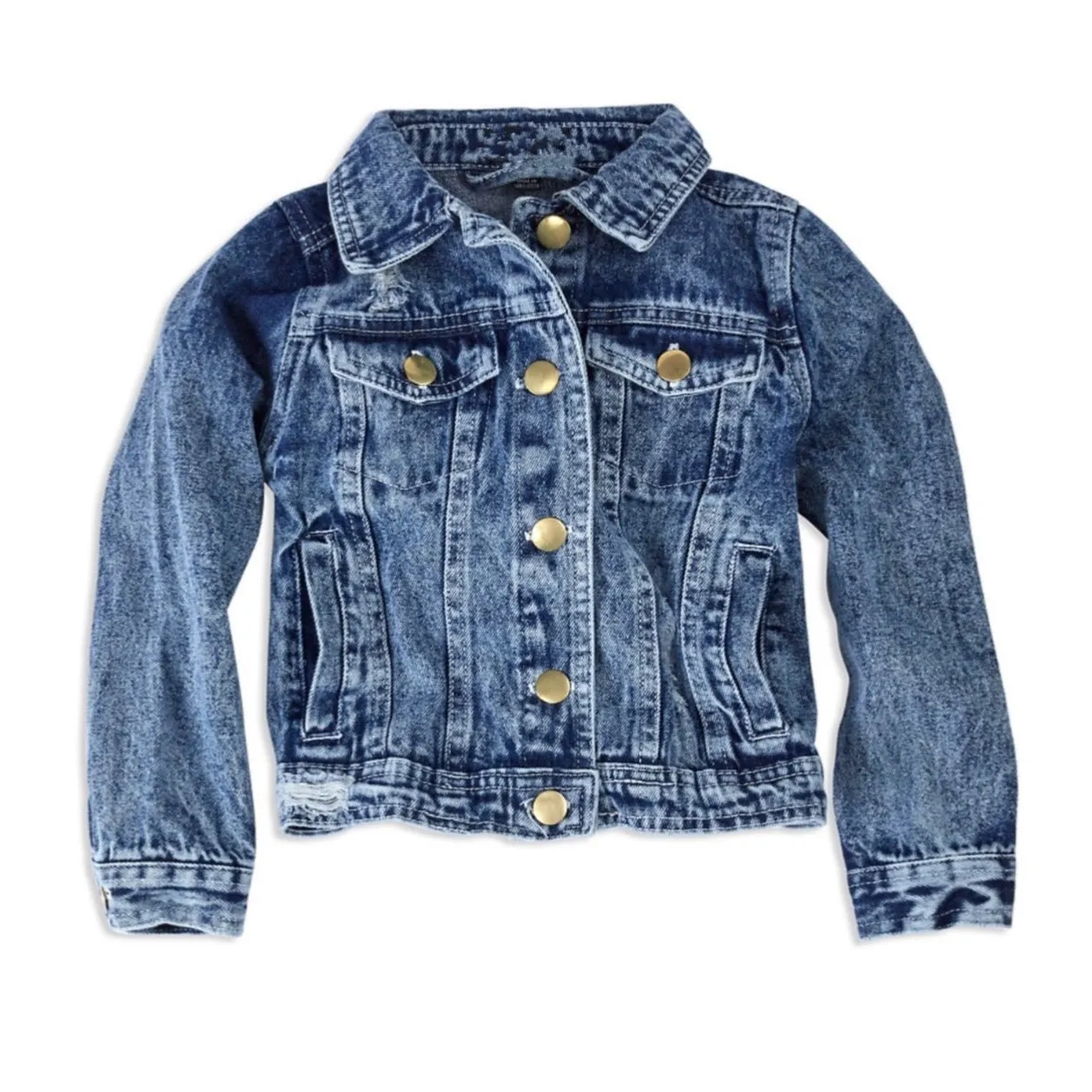 Baby Girl Reversible Sequin Patch Denim Jacket