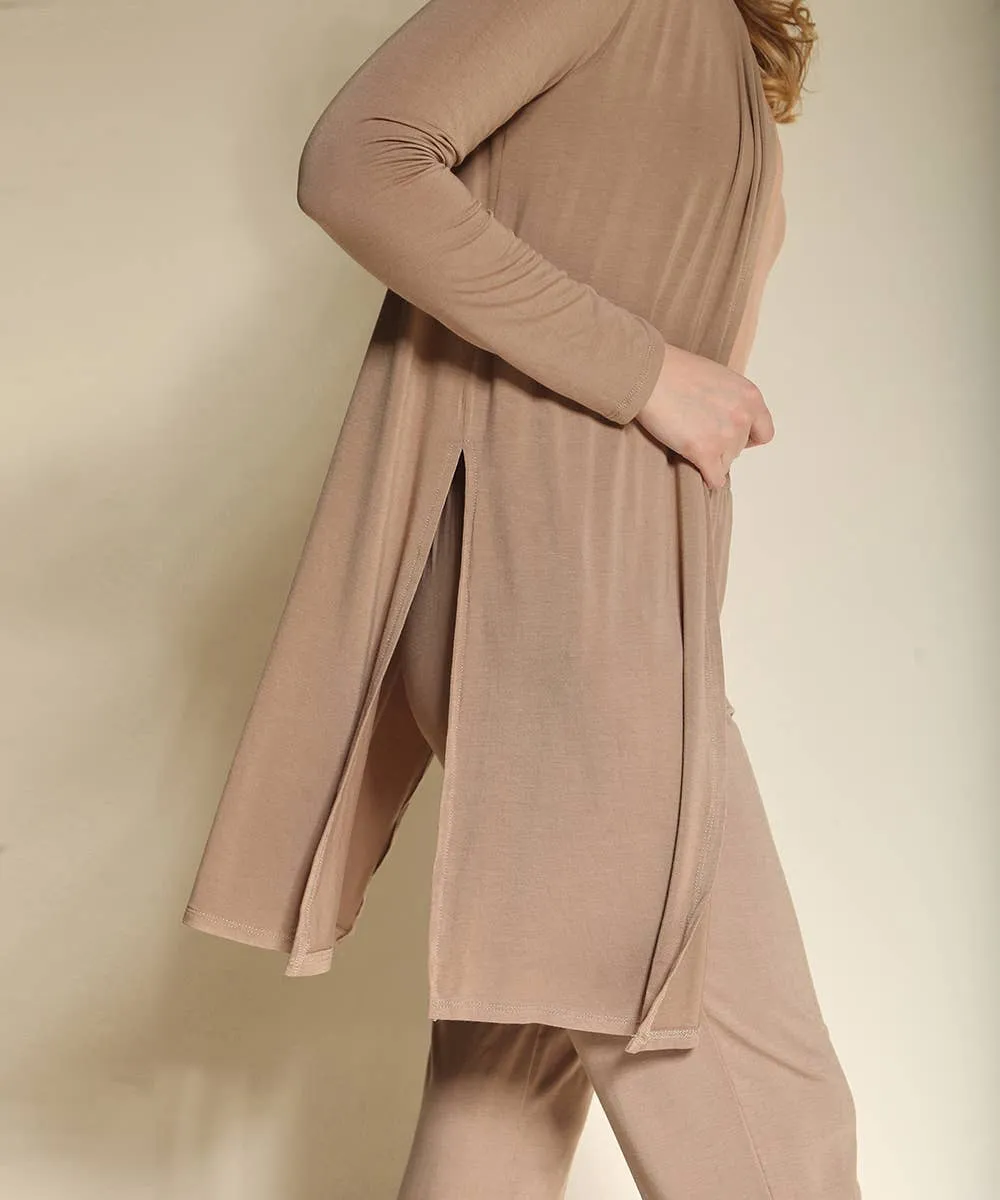 Bamboo Long Open Cardigan