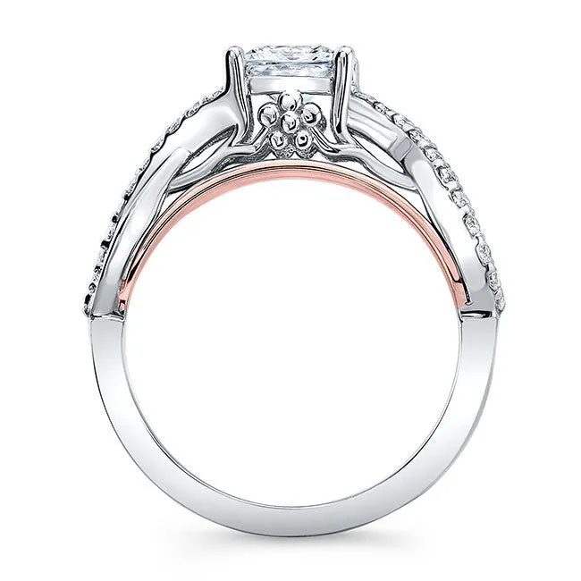 Barkev's Princess Cut Criss Cross Diamond Engagement Ring
