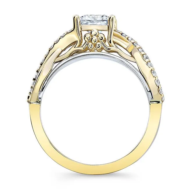 Barkev's Princess Cut Criss Cross Diamond Engagement Ring