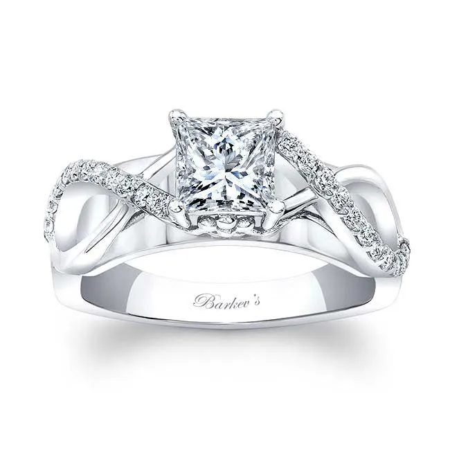 Barkev's Princess Cut Criss Cross Diamond Engagement Ring