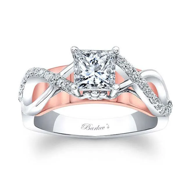 Barkev's Princess Cut Criss Cross Diamond Engagement Ring