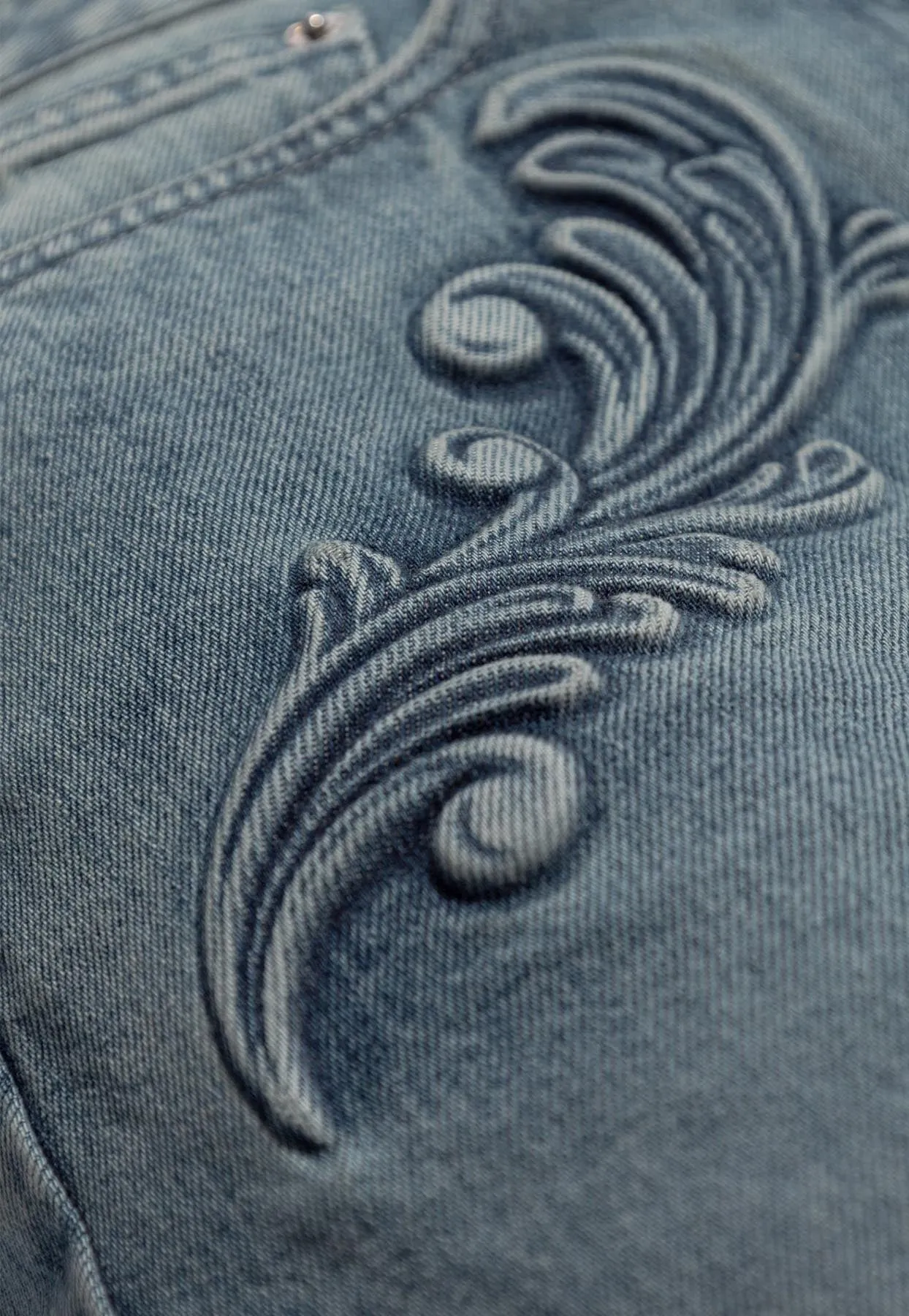 Barocco Denim Skirt