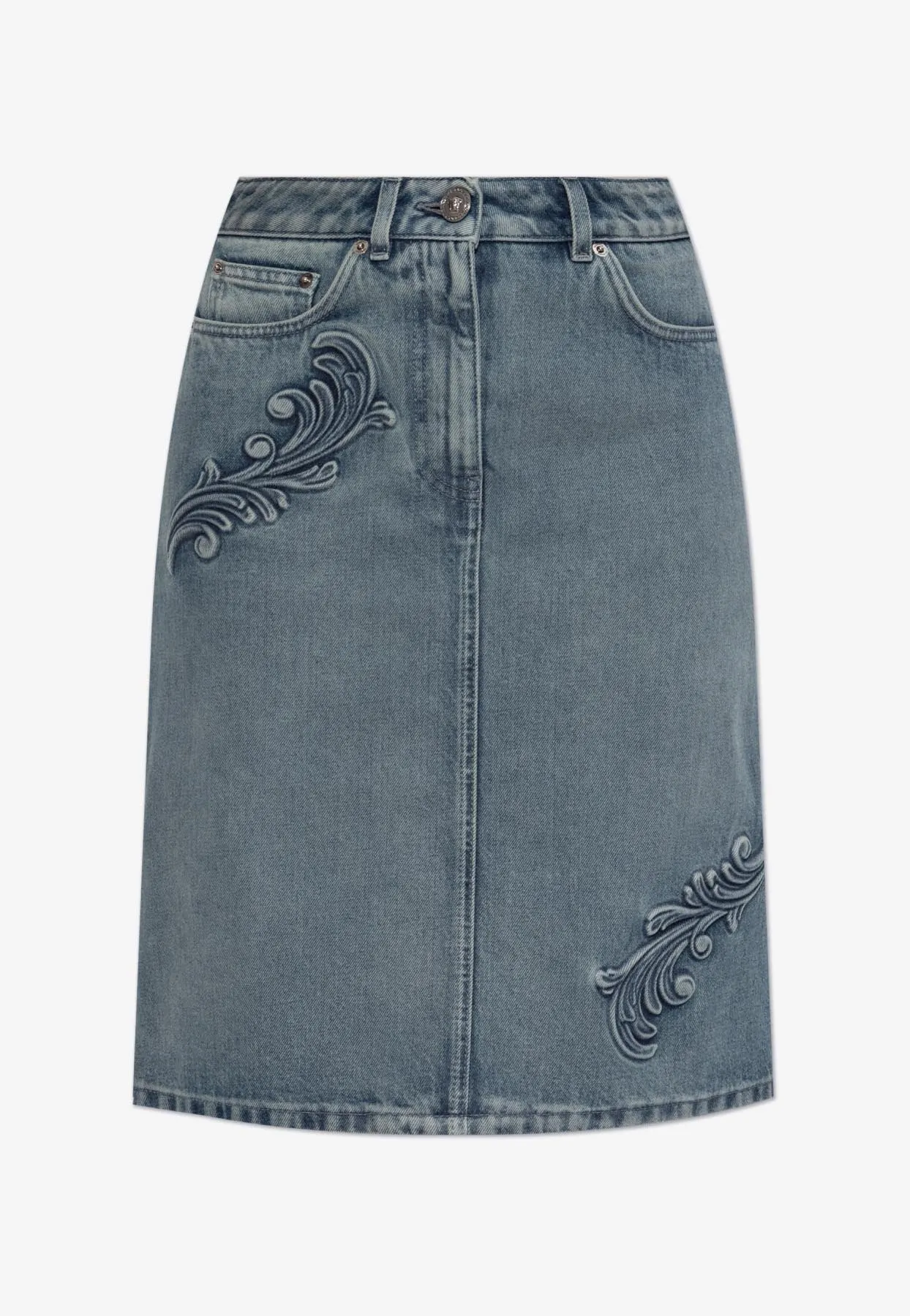 Barocco Denim Skirt