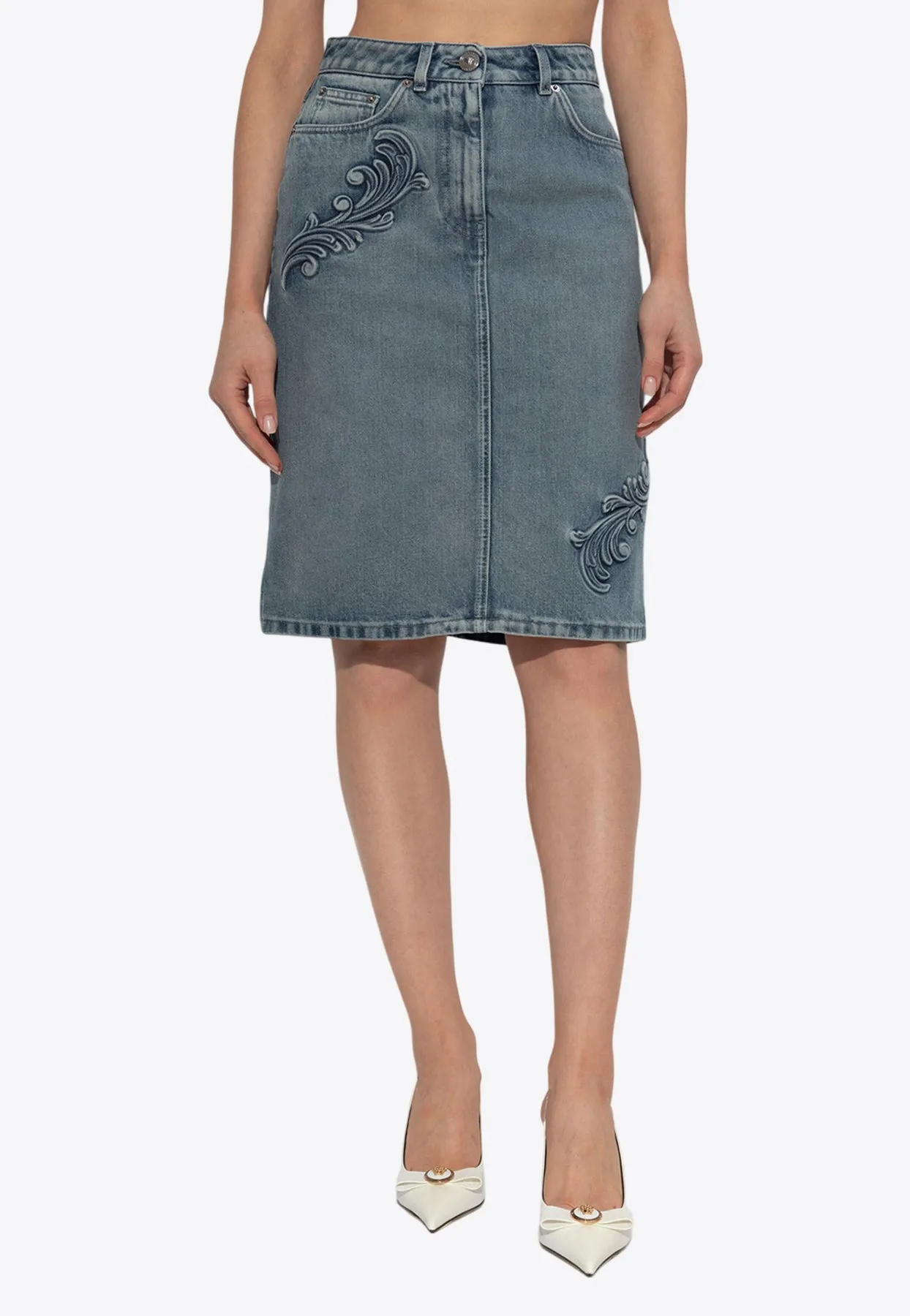 Barocco Denim Skirt