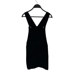 BDG Urban Outfitters Black Corduroy Pinafore Dress With Button Straps S