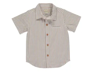 Beige/White Stripe Woven Top