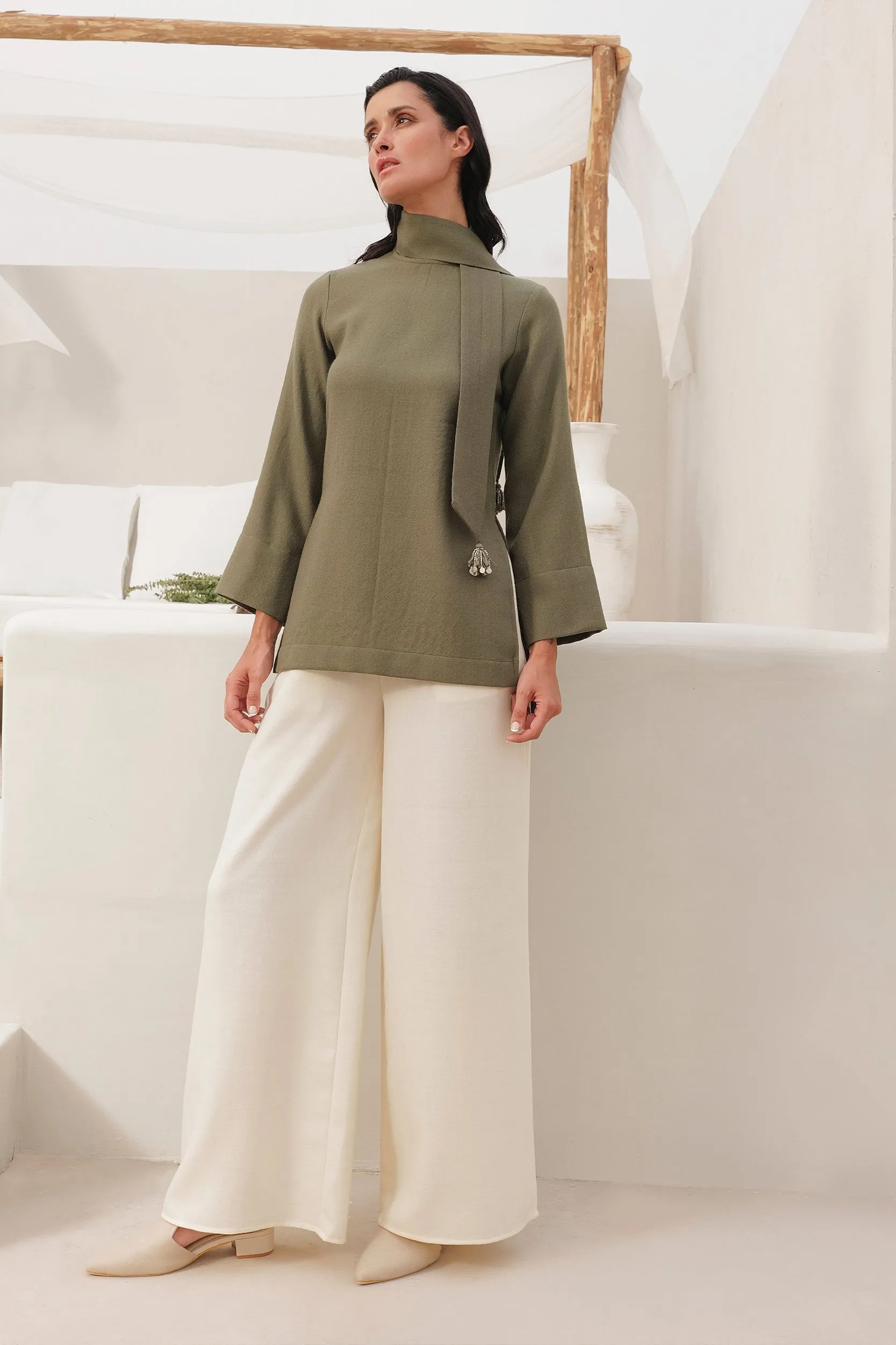 Bergen Woollen Top (Moss)