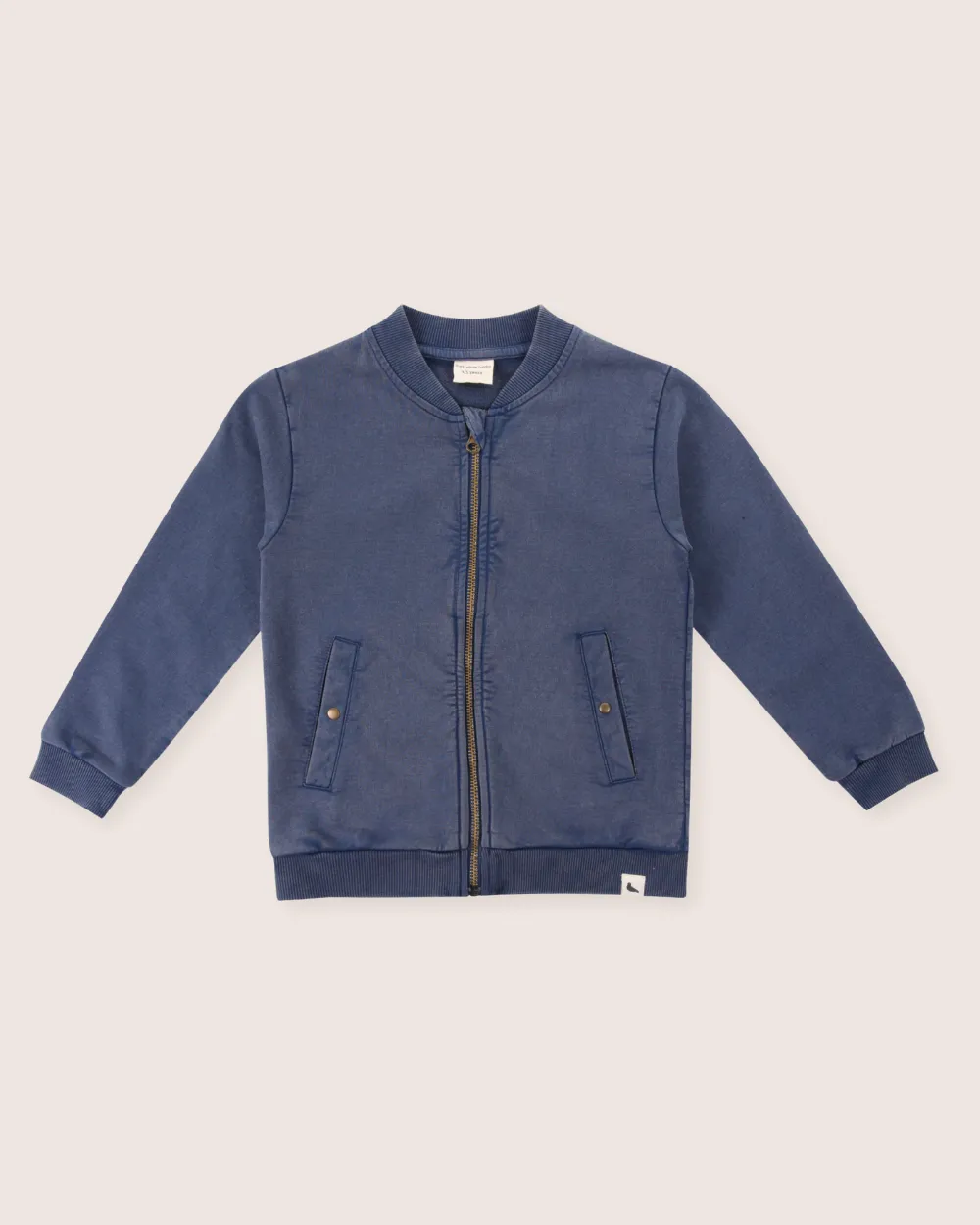 Blue Lucky Slogan Embroidered Jacket