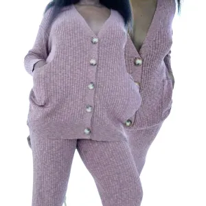 Blush Button Front Cardigan