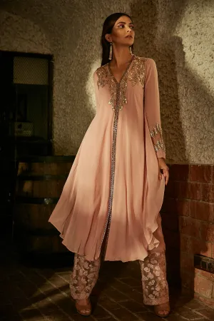 Blush Pink A-line Tunic With Pants