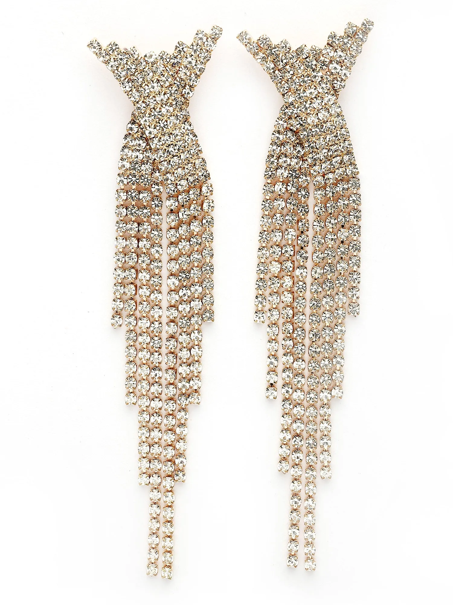 Bohey by KARATCART Gold-Plated Contemporary Gold Drop Earrings for Women