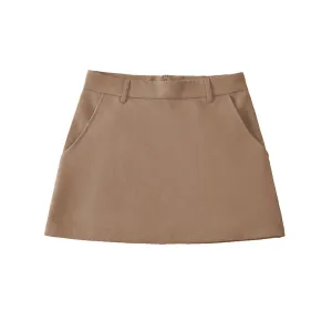 Brown High-rise Mini Skirt | Dreamofthe90s