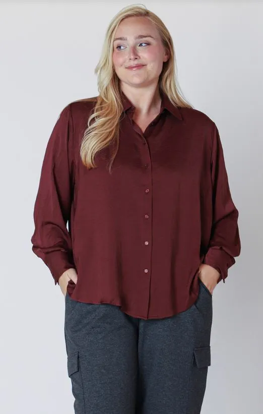 Burgundy Button up