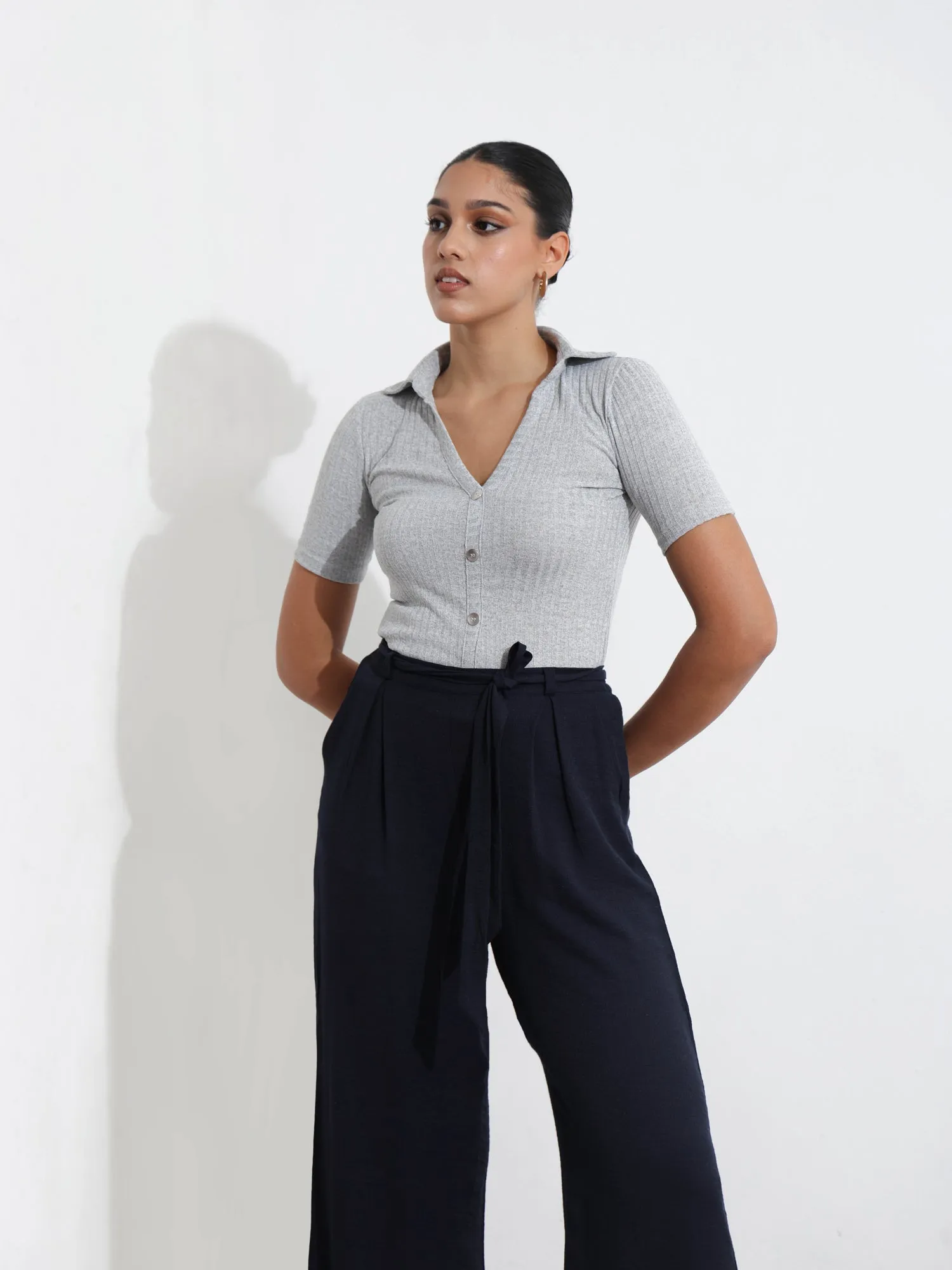 Button Down Rib Top