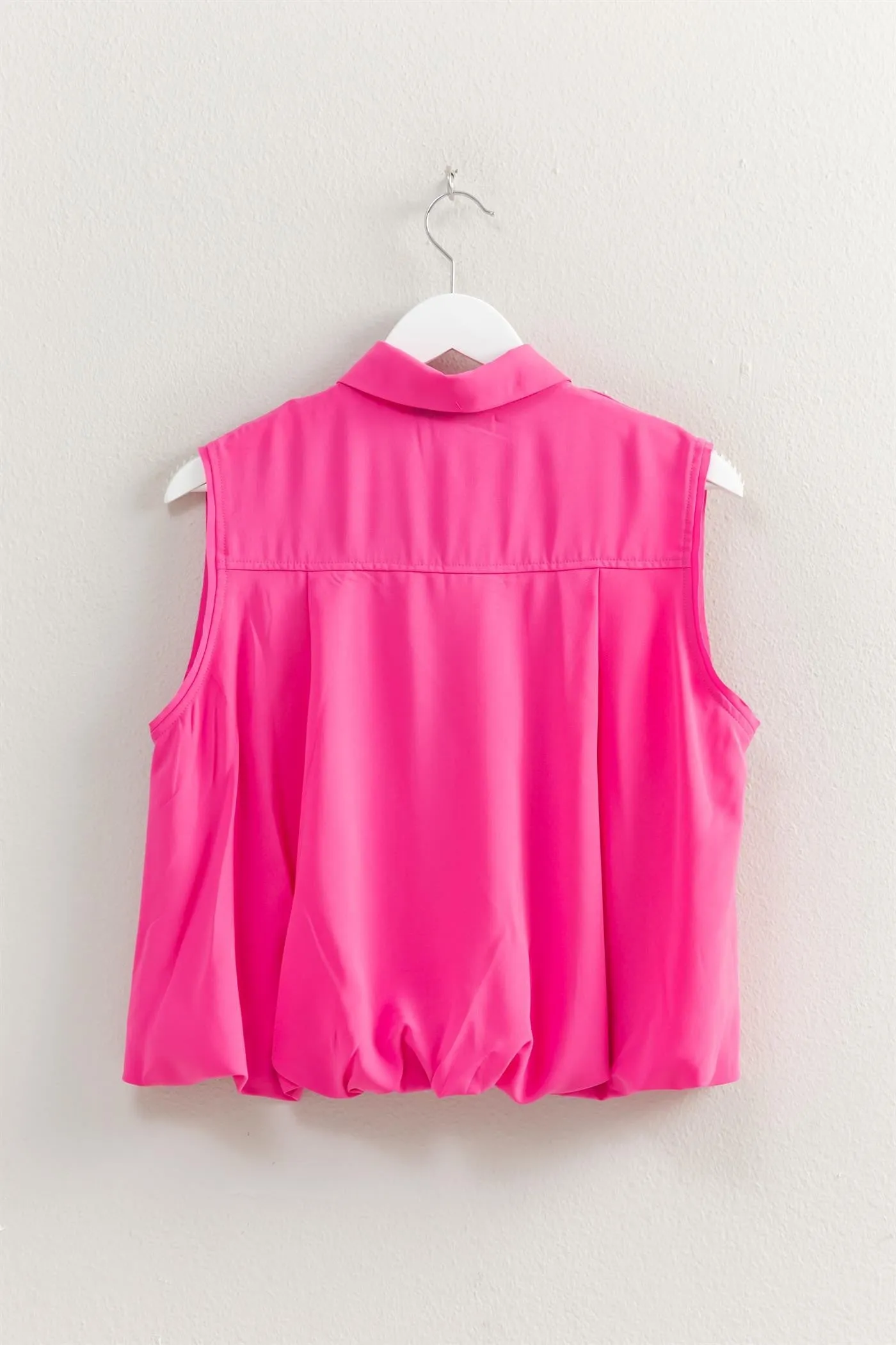 Button Front Sleeveless Top