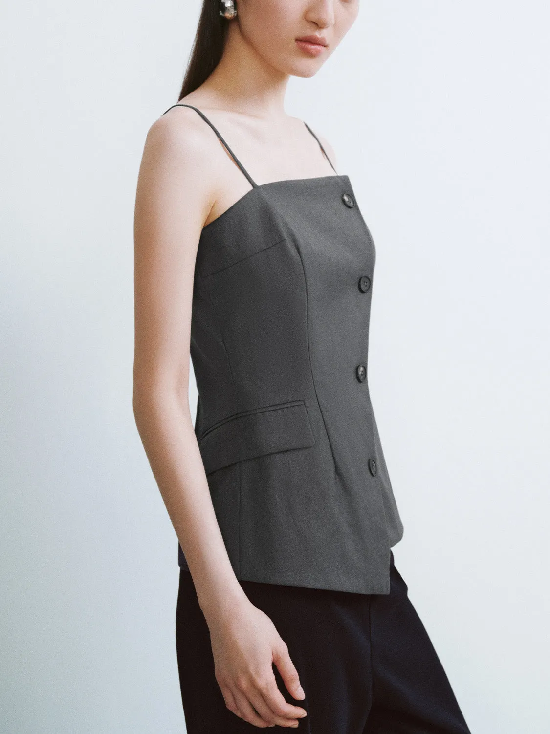 Cami Tailored Button Front Tops