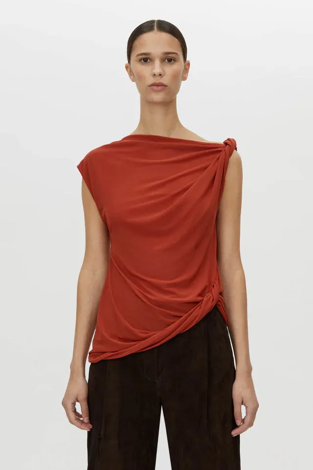 Camilla and Marc Ando Top in Terracotta